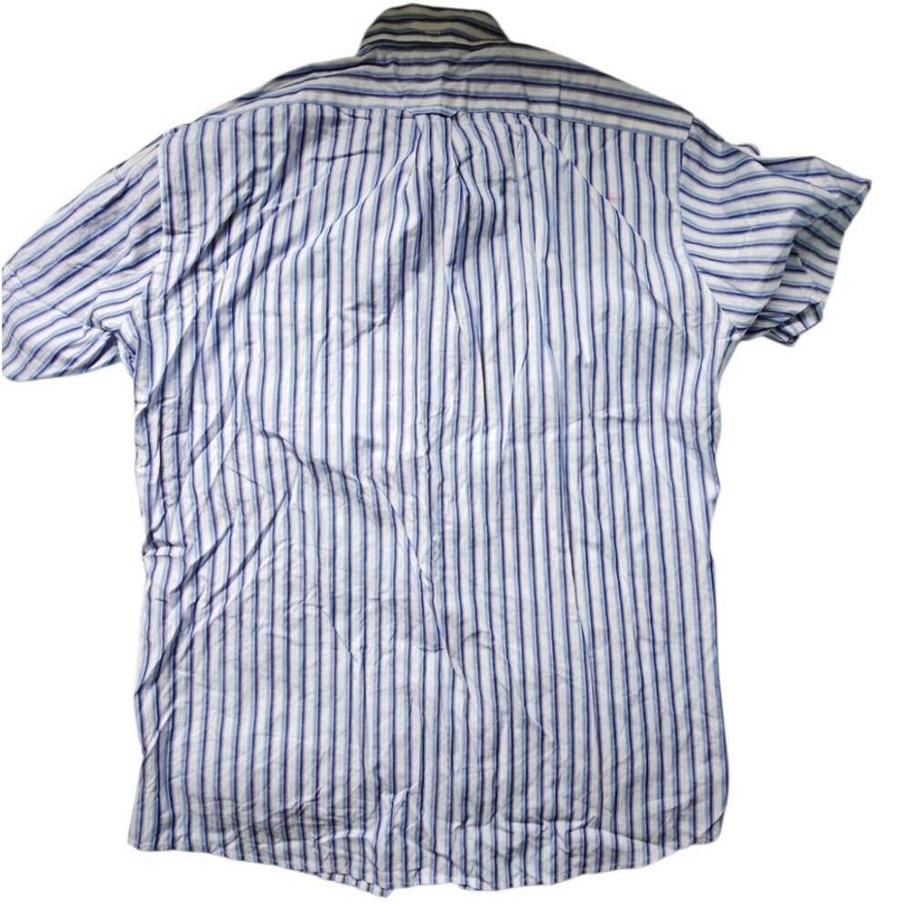 Faonnable Classique Striped Button Down Shirt Blu… - image 5